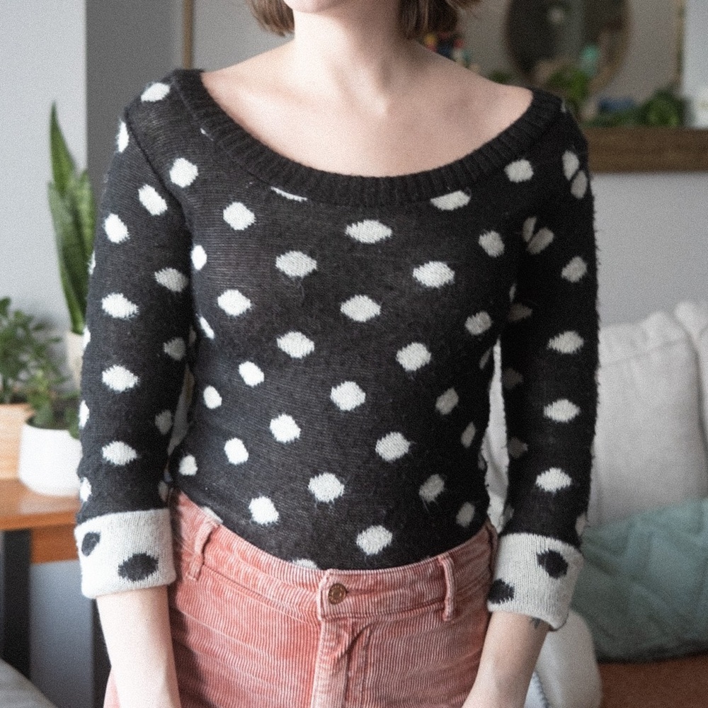 Polka dot sweater
